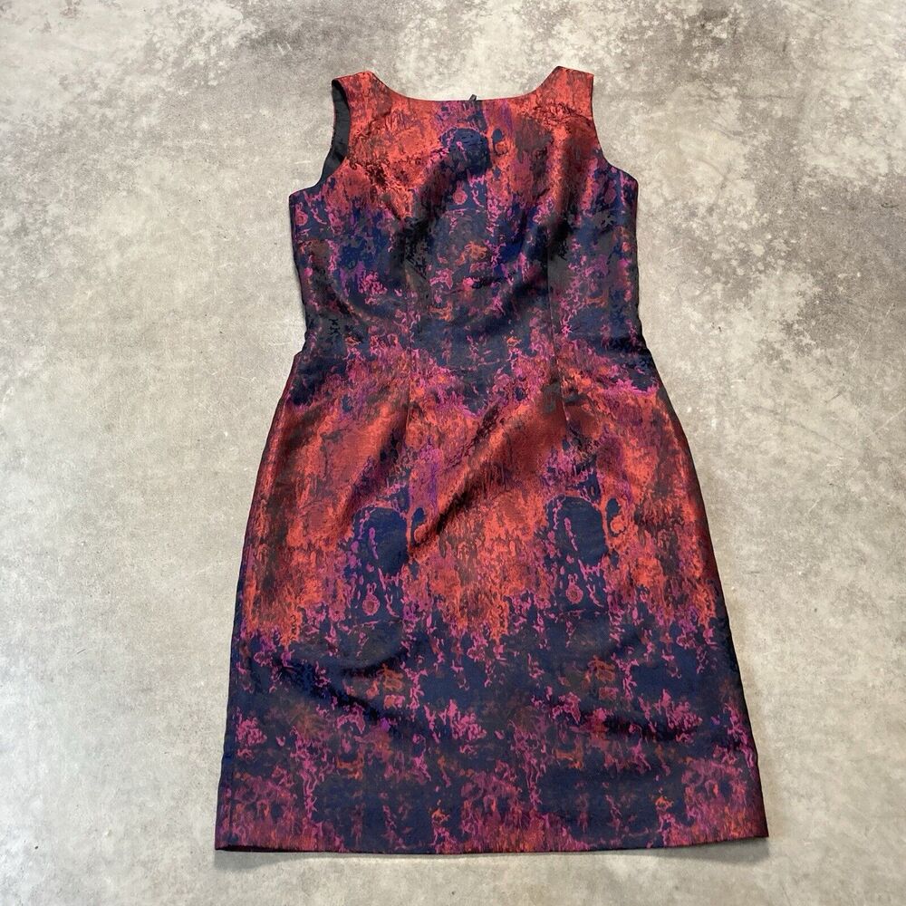 MARIO SERRANI Italy Dress Womens 2 Sleeveless Metallic Multicolor Sheath